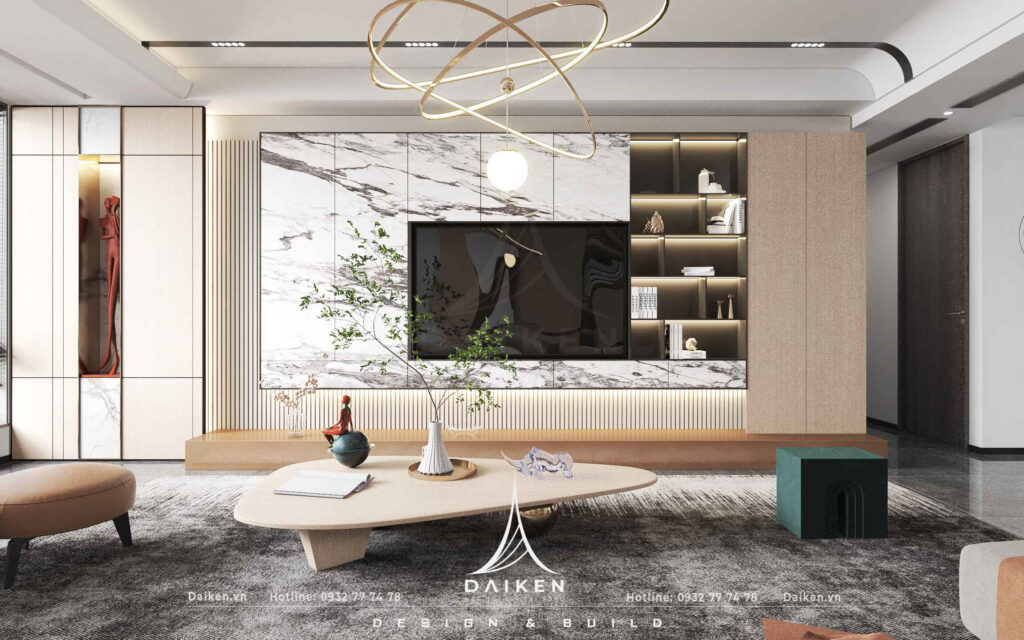 Mẫu vách tivi đẹp, hiện đại