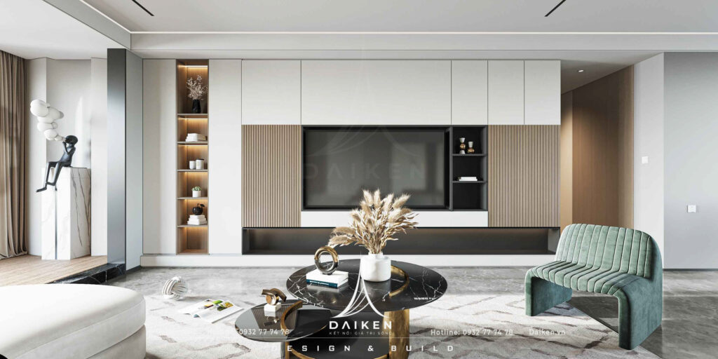 Mẫu vách tivi đẹp, hiện đại