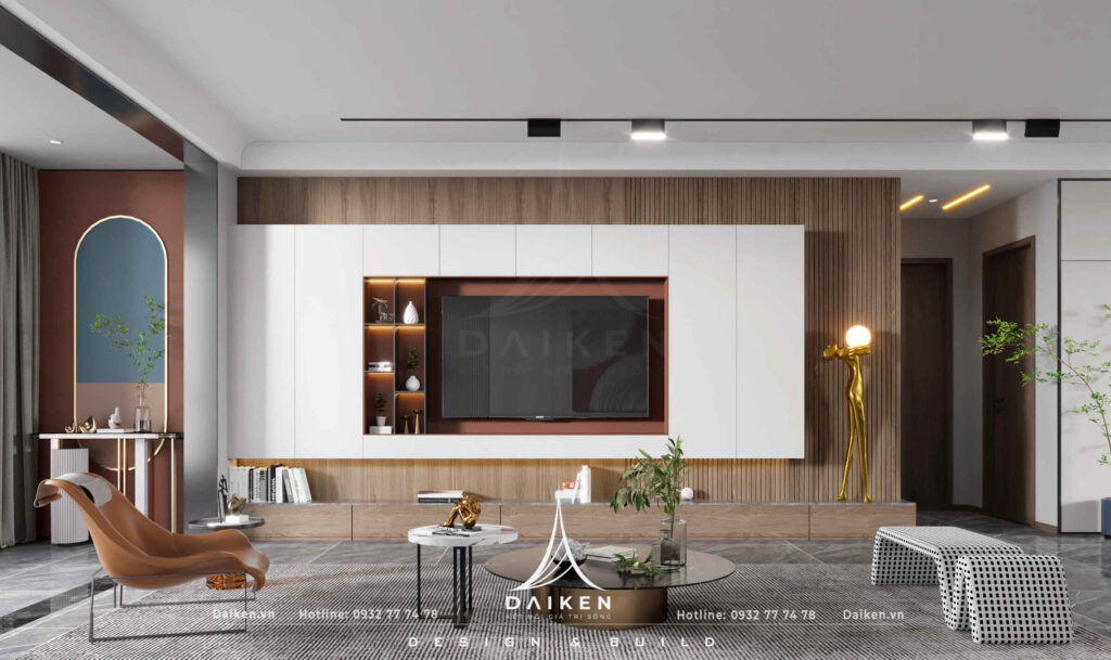 Mẫu vách tivi đẹp, hiện đại