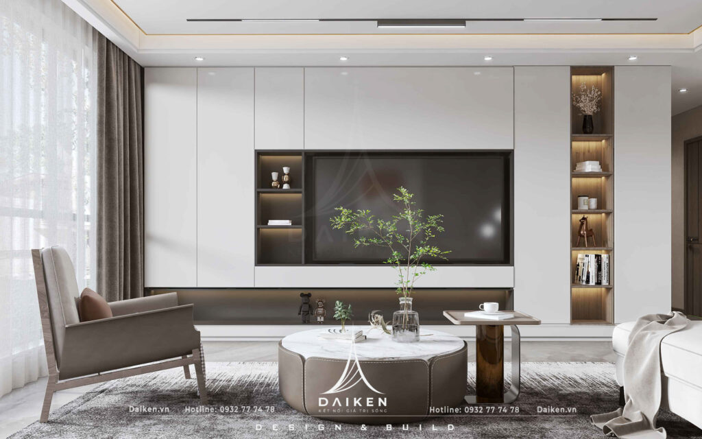 Mẫu vách tivi đẹp, hiện đại