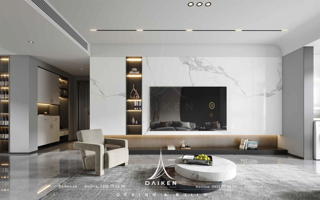 Mẫu vách tivi đẹp, hiện đại