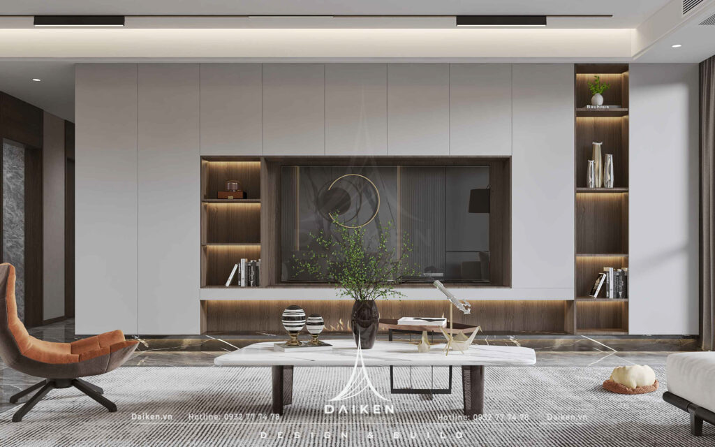 Mẫu vách tivi đẹp, hiện đại