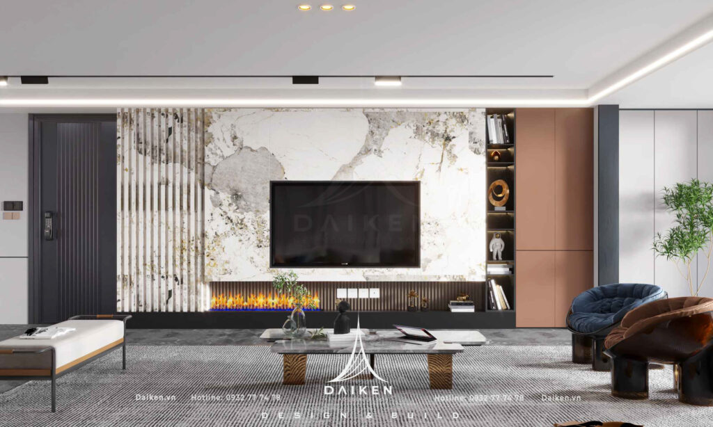 Mẫu vách tivi đẹp, hiện đại