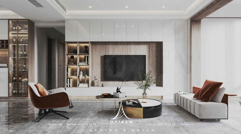 Mẫu vách tivi đẹp, hiện đại