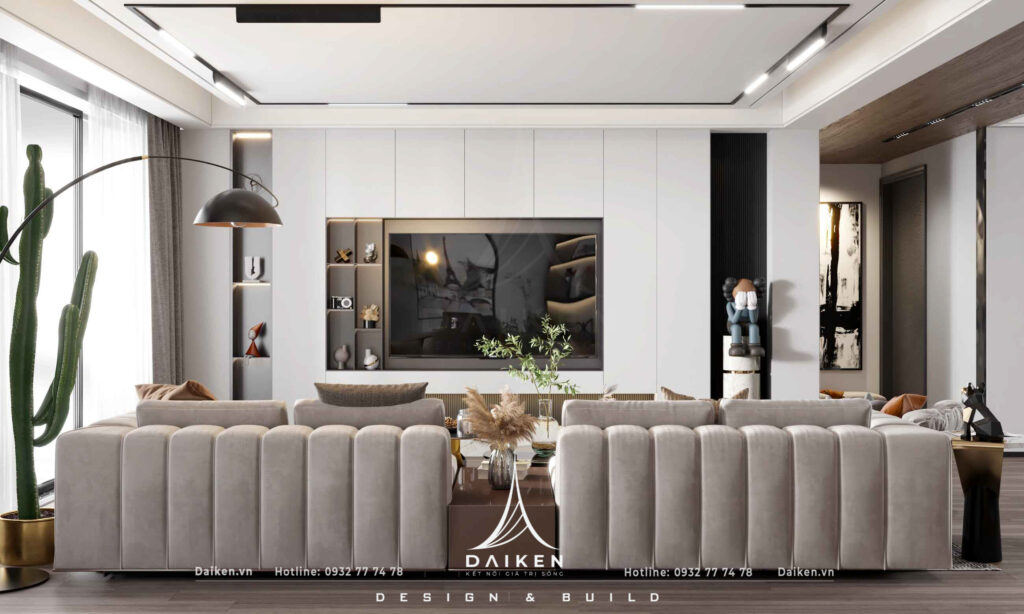 Mẫu vách tivi đẹp, hiện đại