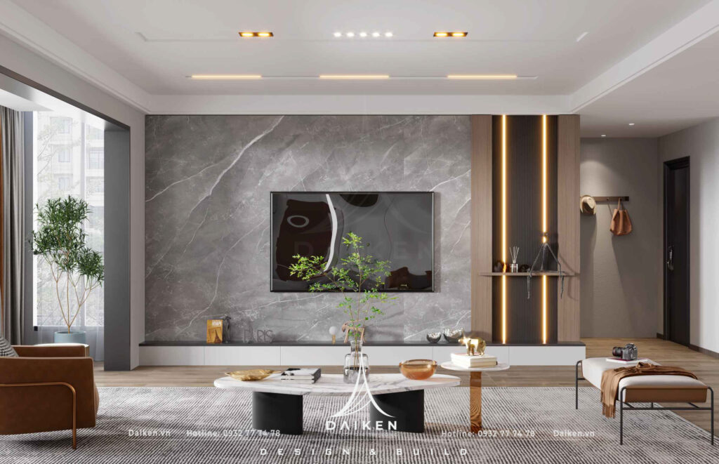 Mẫu vách tivi đẹp, hiện đại