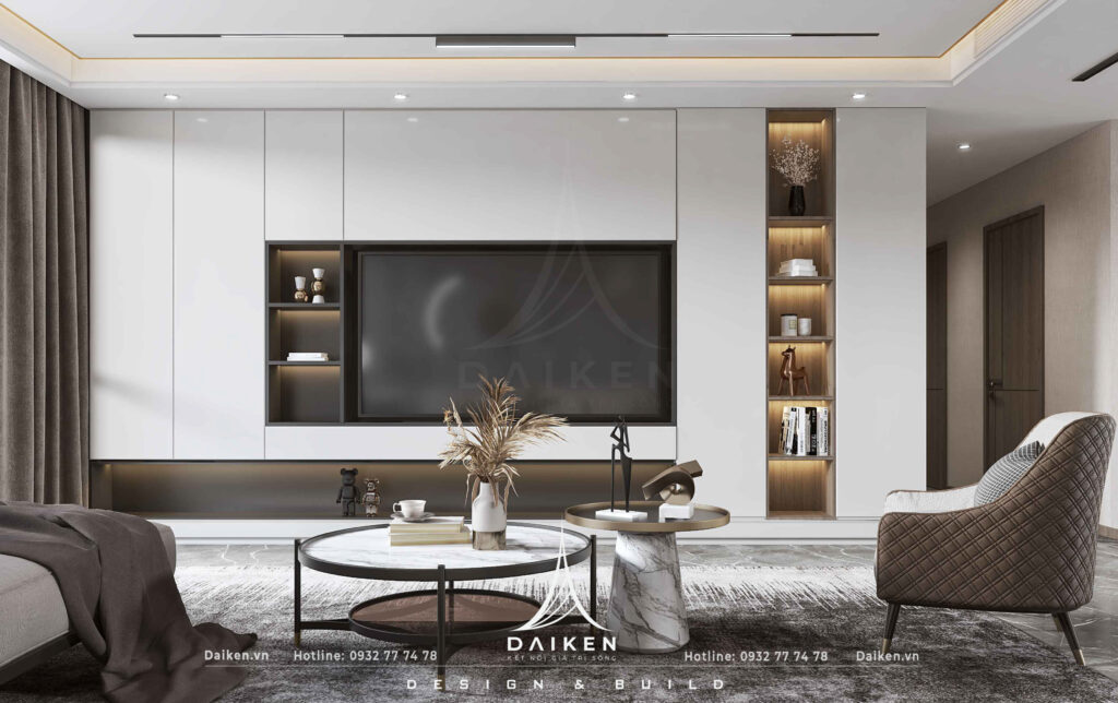 Mẫu vách tivi đẹp, hiện đại