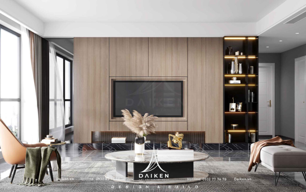 Mẫu vách tivi đẹp, hiện đại