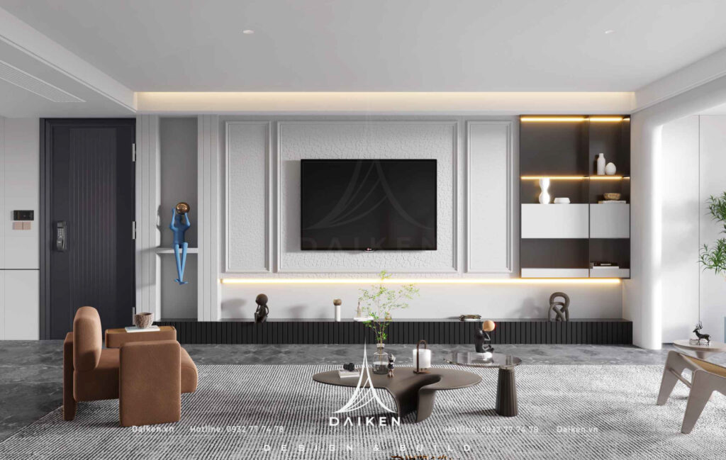 Mẫu vách tivi đẹp, hiện đại