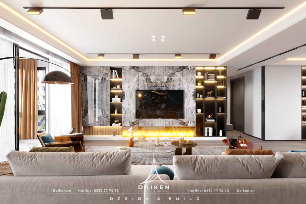 Mẫu vách tivi đẹp, hiện đại