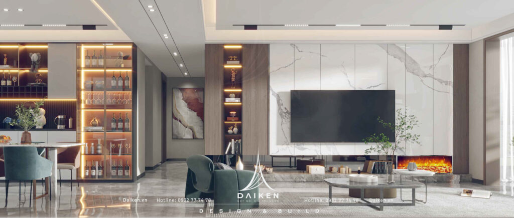 Mẫu vách tivi đẹp, hiện đại