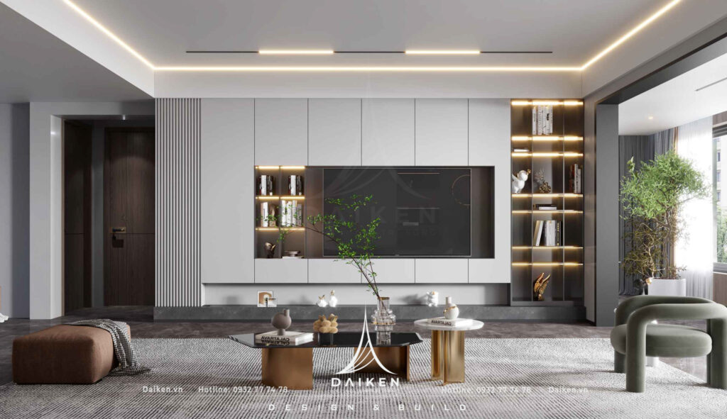 Mẫu vách tivi đẹp, hiện đại