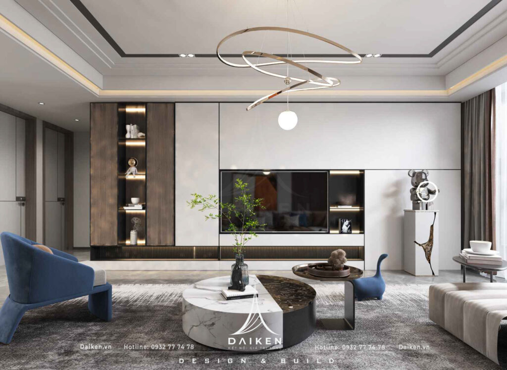 Mẫu vách tivi đẹp, hiện đại