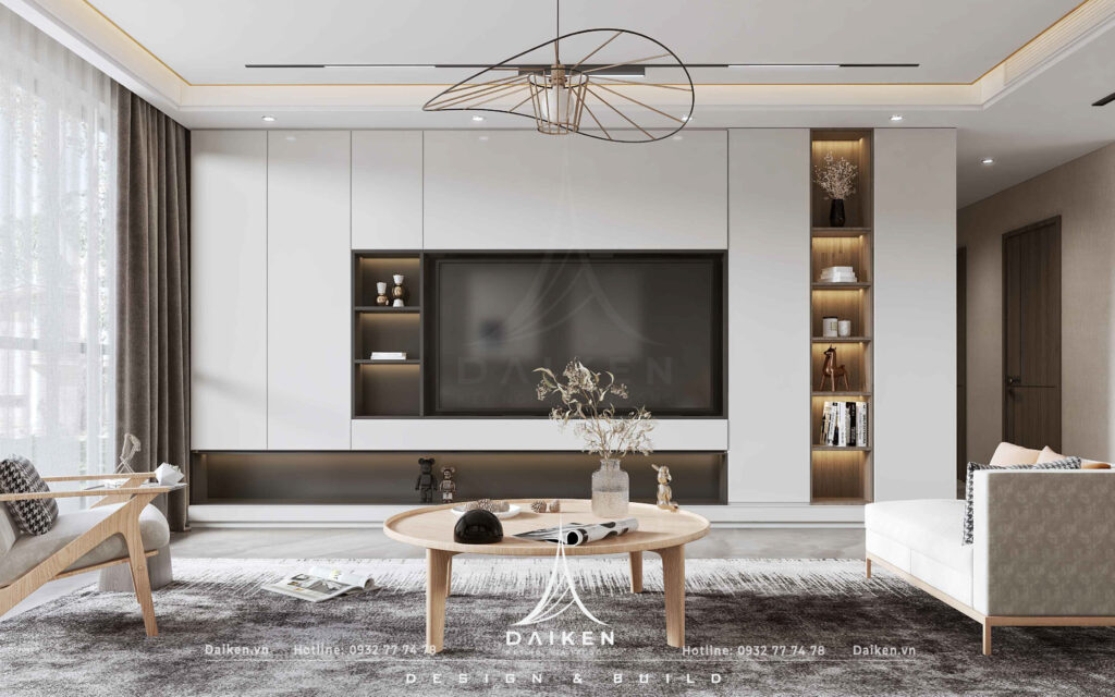 Mẫu vách tivi đẹp, hiện đại