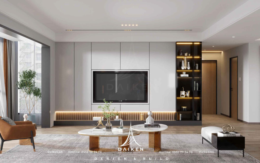 Mẫu vách tivi đẹp, hiện đại