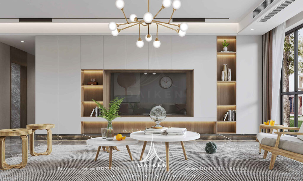 Mẫu vách tivi đẹp, hiện đại