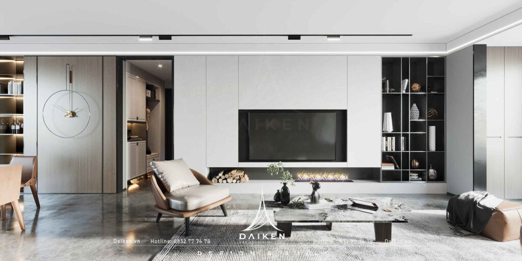 Mẫu vách tivi đẹp, hiện đại