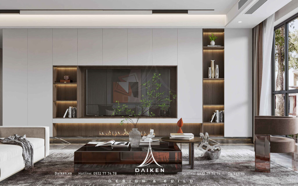 Mẫu vách tivi đẹp, hiện đại