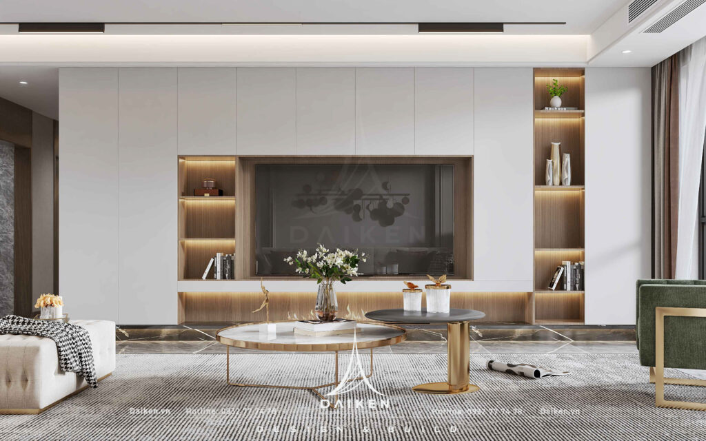 Mẫu vách tivi đẹp, hiện đại