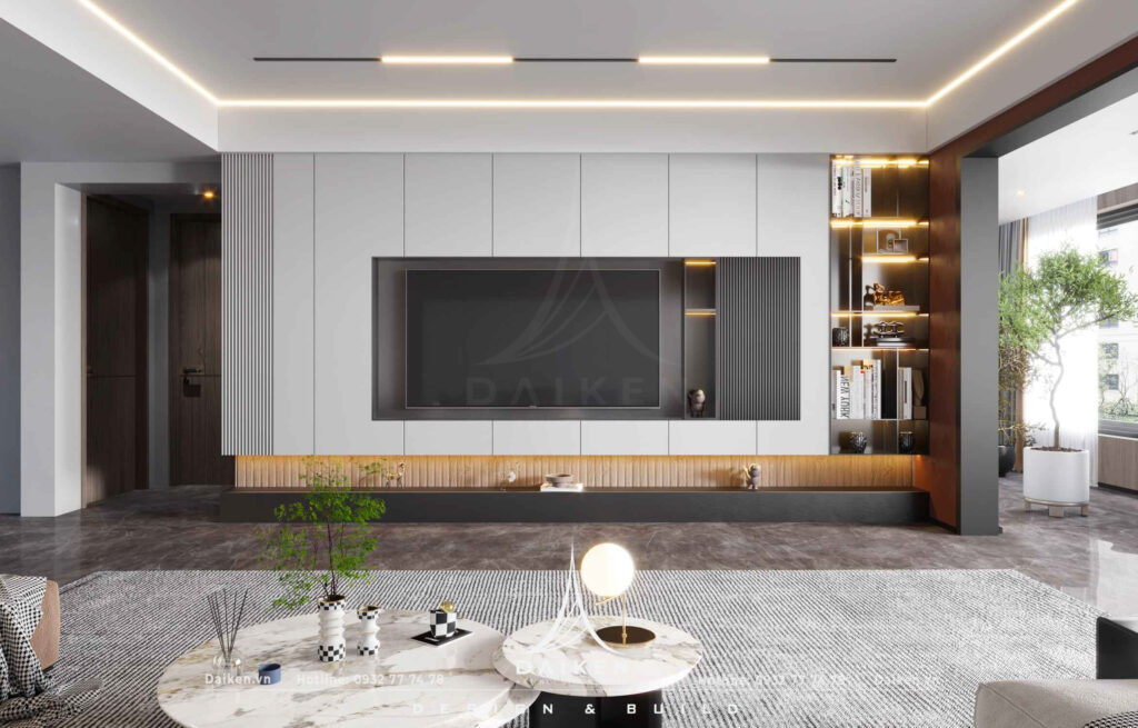 Mẫu vách tivi đẹp, hiện đại