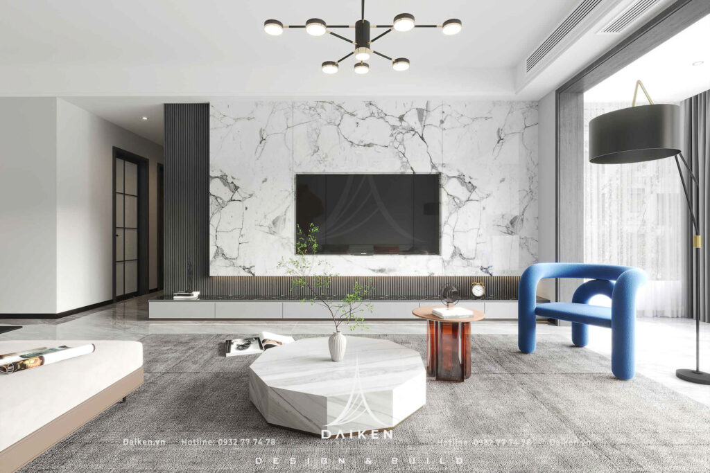 Mẫu vách tivi đẹp, hiện đại