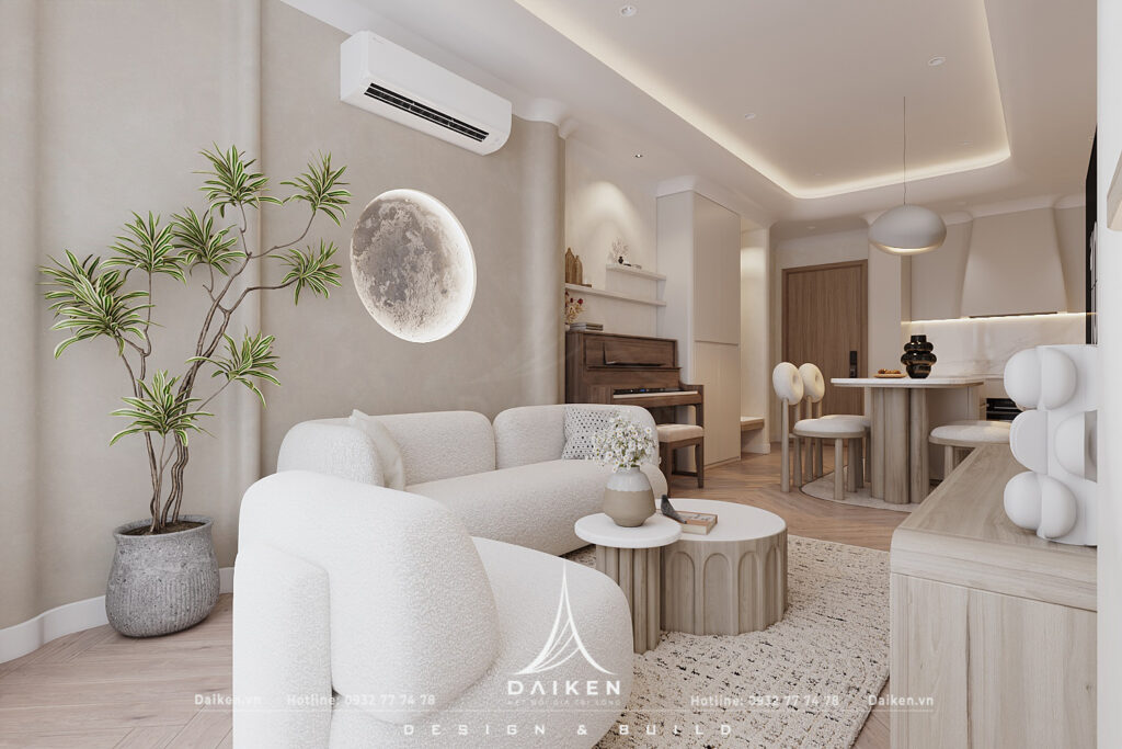 Hệ thống đèn trần và đèn hắt được bố trí cực kỳ tinh tế để tạo hiệu ứng "ánh sáng dịu"