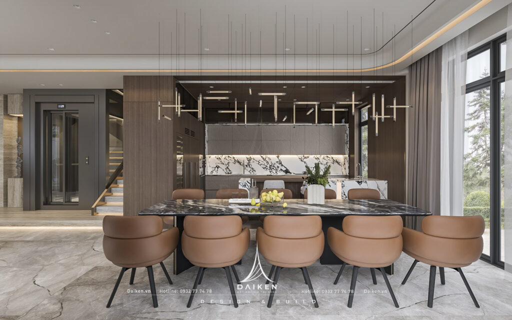 Thiết kế nội thất biệt thự - Bàn ăn