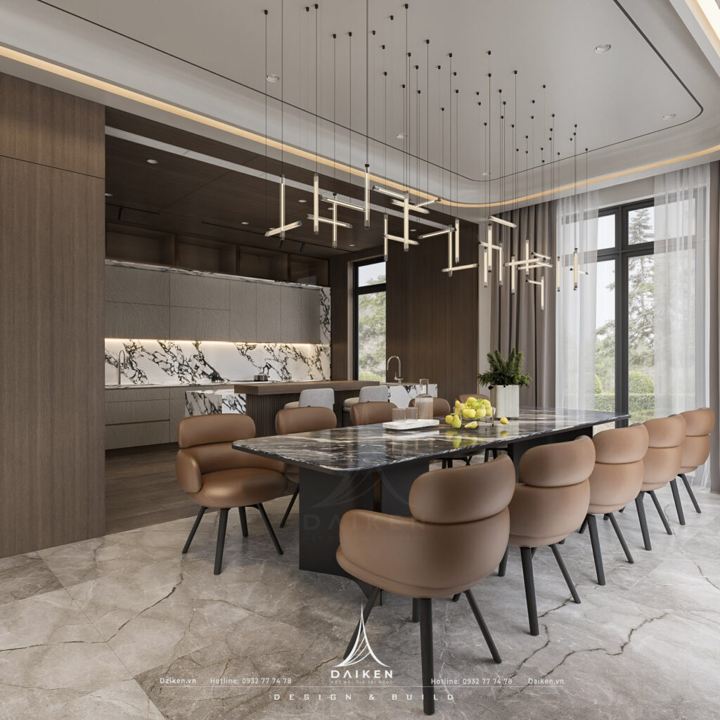 Thiết kế nội thất biệt thự - Bàn ăn