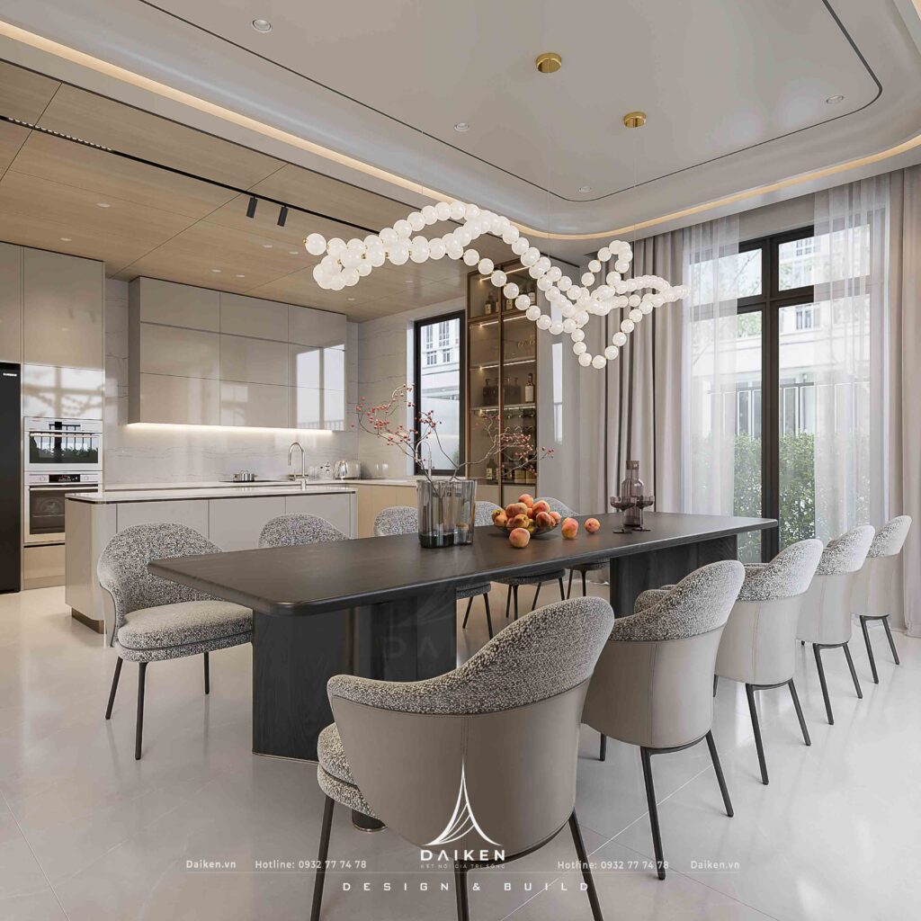 Thiết kế nội thất biệt thự - Bàn ăn