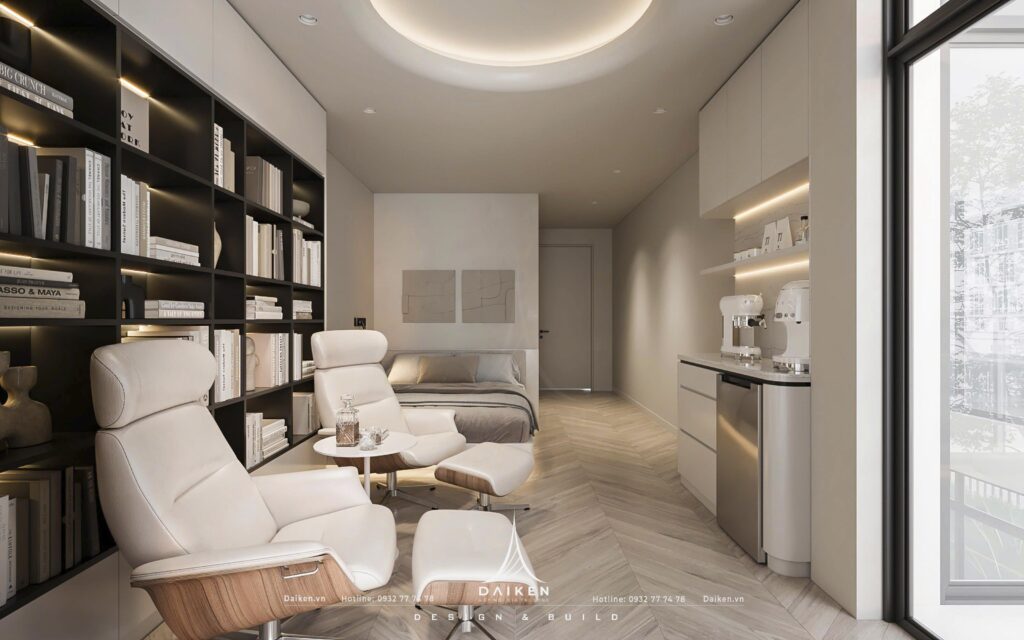 Thiết kế nội thất biệt thự - Phòng đọc sách