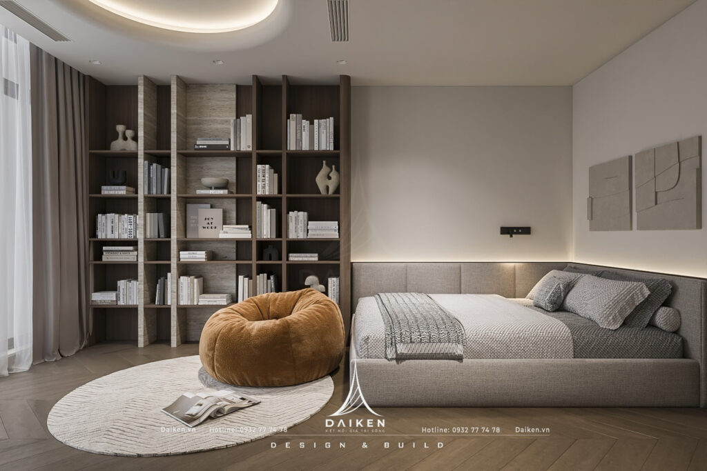 Thiết kế nội thất biệt thự - Phòng làm việc và đọc sách