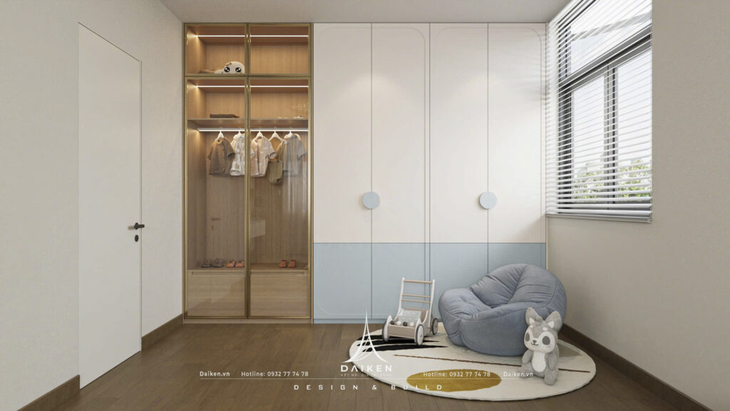 Thiết kế nội thất biệt thự - Phòng ngủ cho bé gái