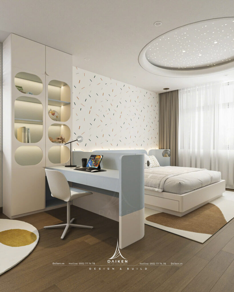 Thiết kế nội thất biệt thự - Phòng ngủ cho bé gái