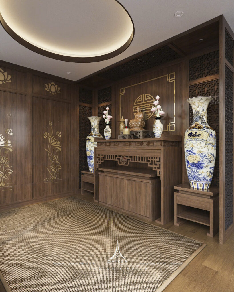 Thiết kế nội thất biệt thự - Phòng thờ