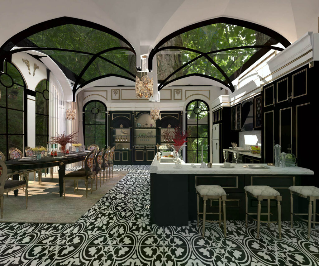 thiết kế nội thất biệt thự tân cổ điển