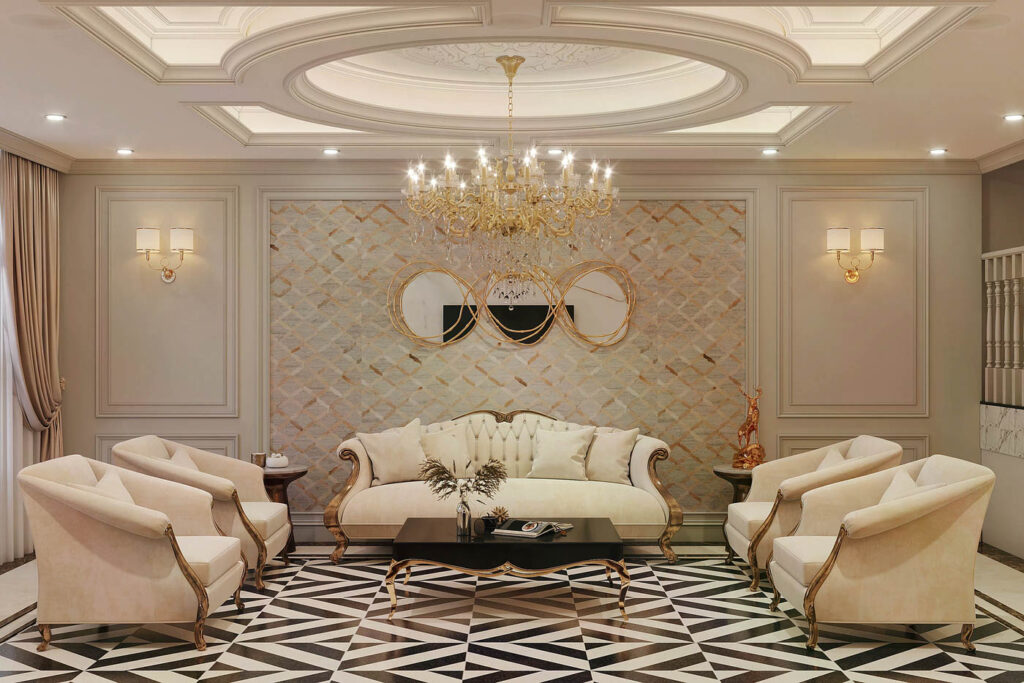 thiết kế nội thất biệt thự tân cổ điển