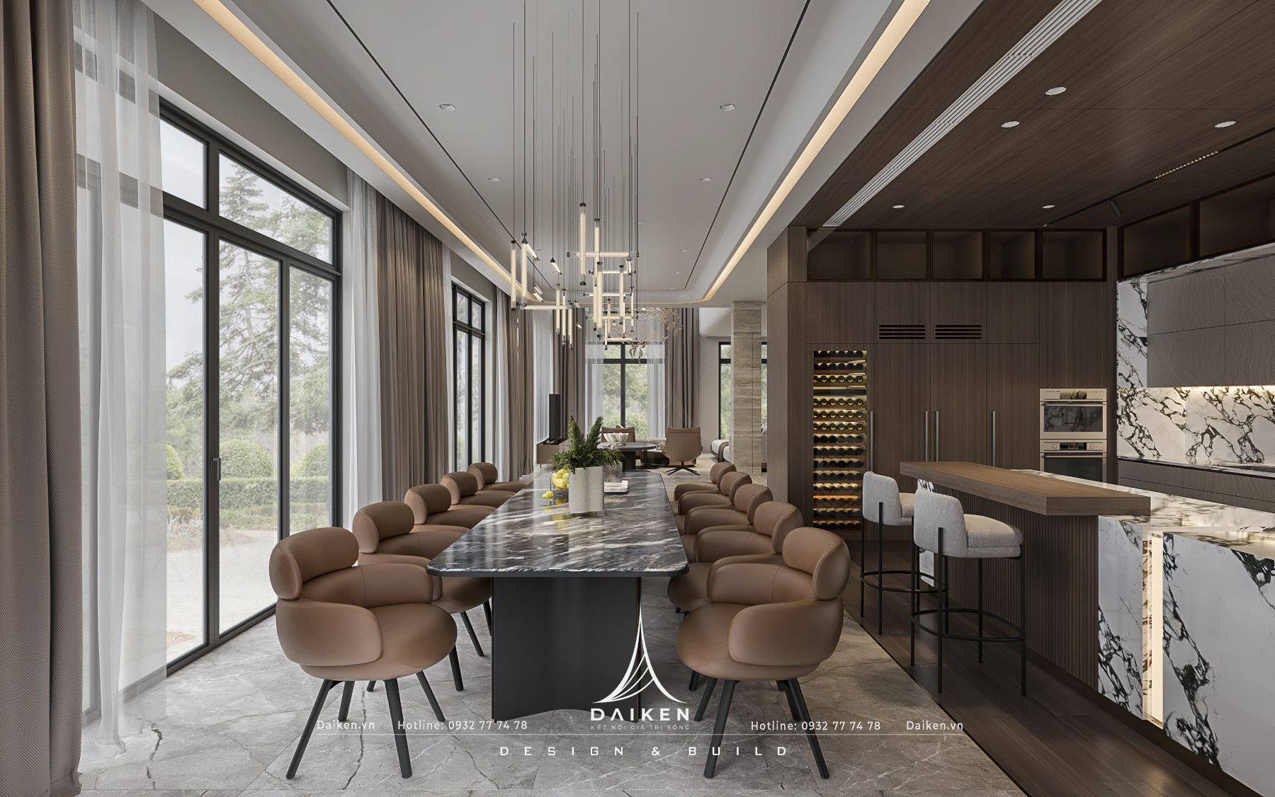 thiết kế nội thất biệt thự hiện đại