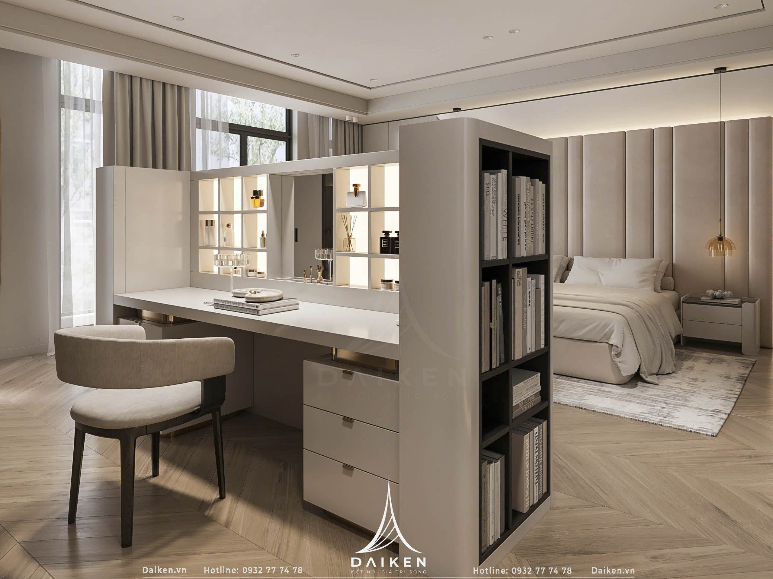 Thiết kế nội thất biệt thự - Phòng ngủ Master