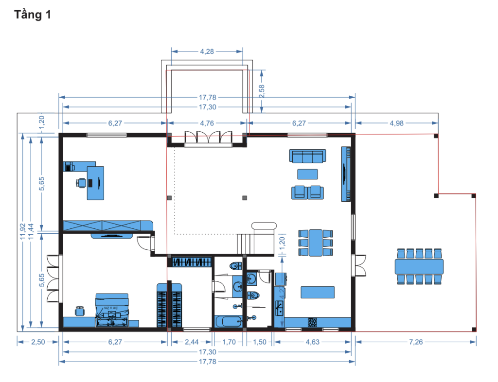 Kỷ niệm 3 năm Daiken Design & Build. Bản vẽ 2D