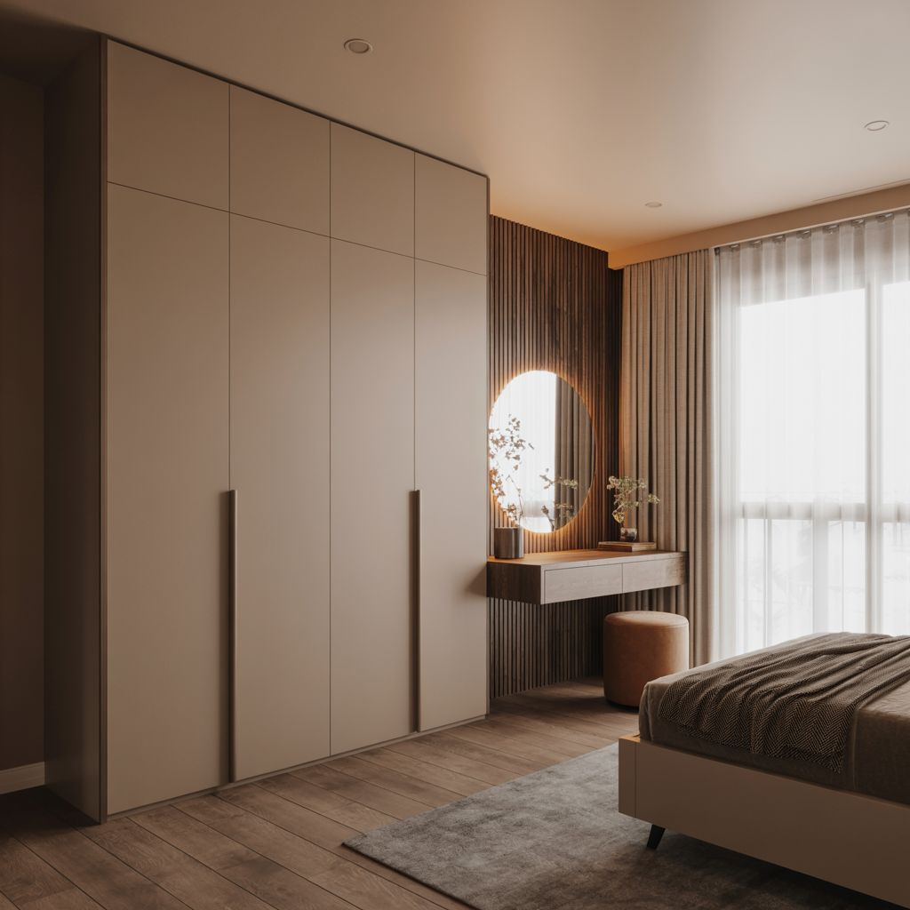 Tủ quần áo kết hợp bàn trang điểm
