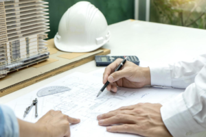 Bản vẽ thiết kế trong quá trình thi công.
