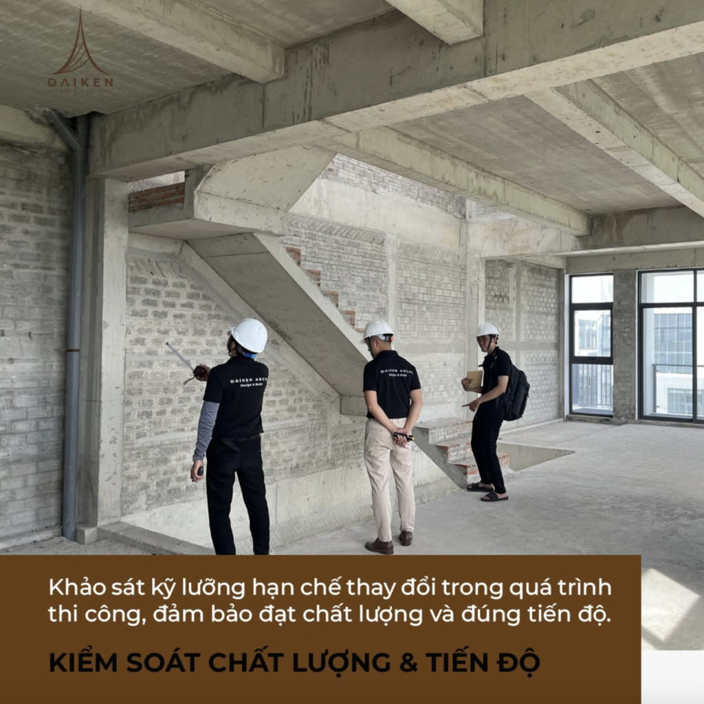 Kiểm tra chất lượng các hạng mục hoàn thiện nhà.